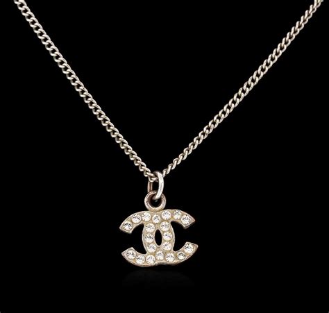 chanel logo necklace|genuine Chanel necklace.